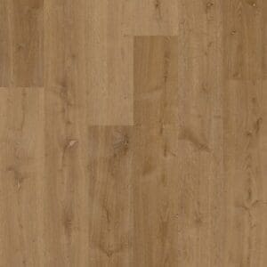 Quick-Step Alpha Bloom Elegant Oak Fumed vinyl flooring sample showing warm oak tones and natural wood grain pattern