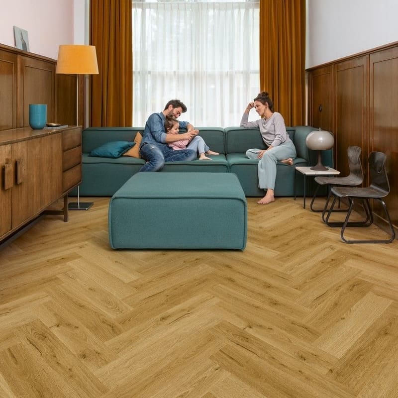 Children's bedroom with Quick-Step Alpha Ciro Botanic Smoked Oak flooring showing durability in family spaces
