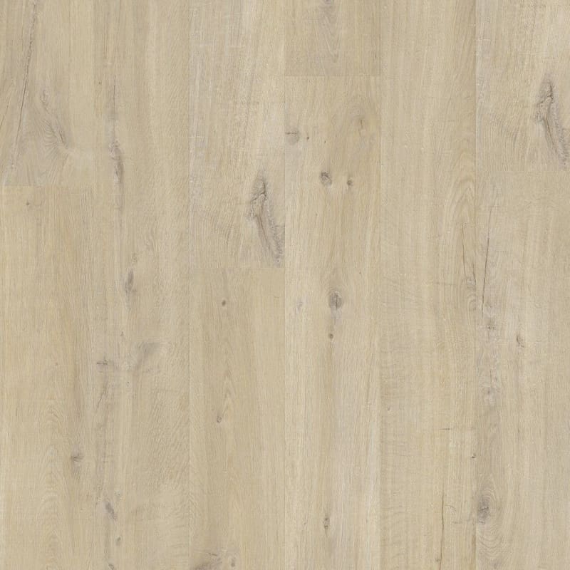 Detailed view of Quick-Step Alpha Bloom Cotton Oak Beige flooring texture