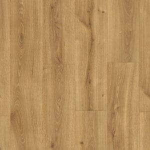 Quick-Step Majestic Desert Oak Warm Natural laminate flooring sample showing natural oak grain pattern