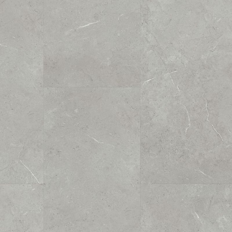 Moduleo Roots Triana Stone Effect 46922 luxury vinyl flooring showing light grey stone effect with subtle white veining
