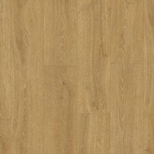 Full plank view of Quick-Step Majestic Woodland Oak Natural laminate flooring showing natural oak color and wood grain pattern