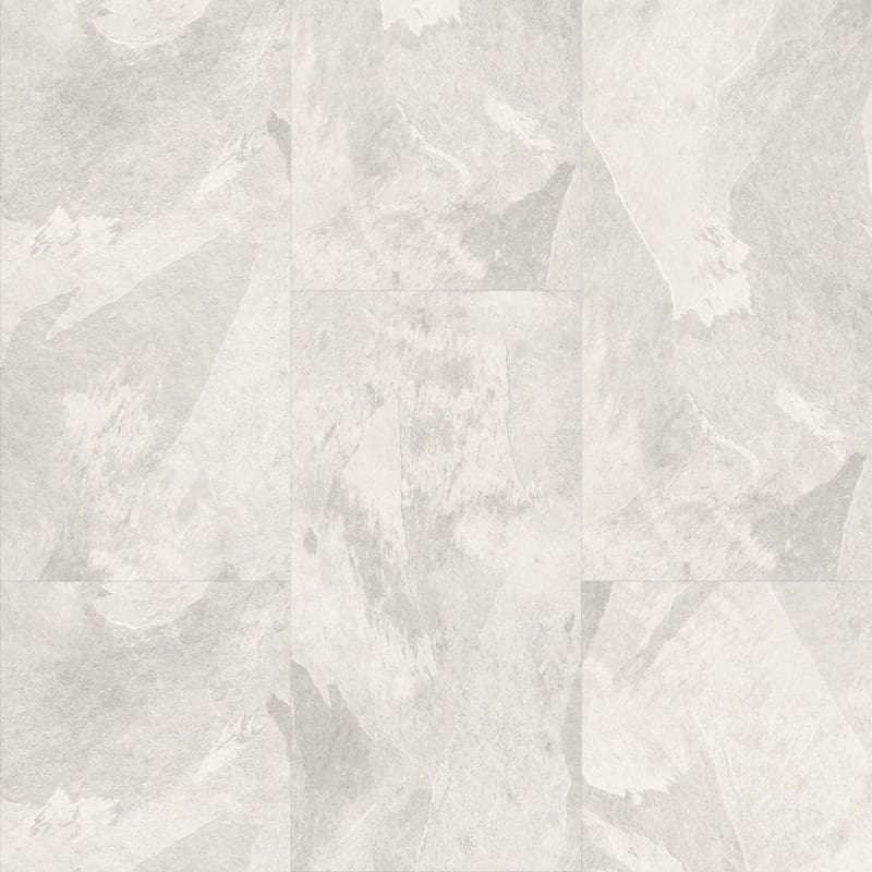 Moduleo Roots Mustang Slate 70177 luxury vinyl flooring showing light grey slate effect tiles with natural variations and textures