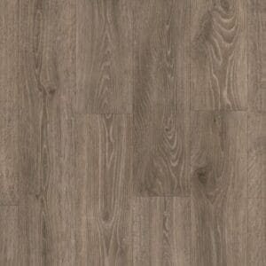 Full plank view of Quick-Step Majestic Woodland Oak Brown laminate flooring showing natural wood pattern and color variation
