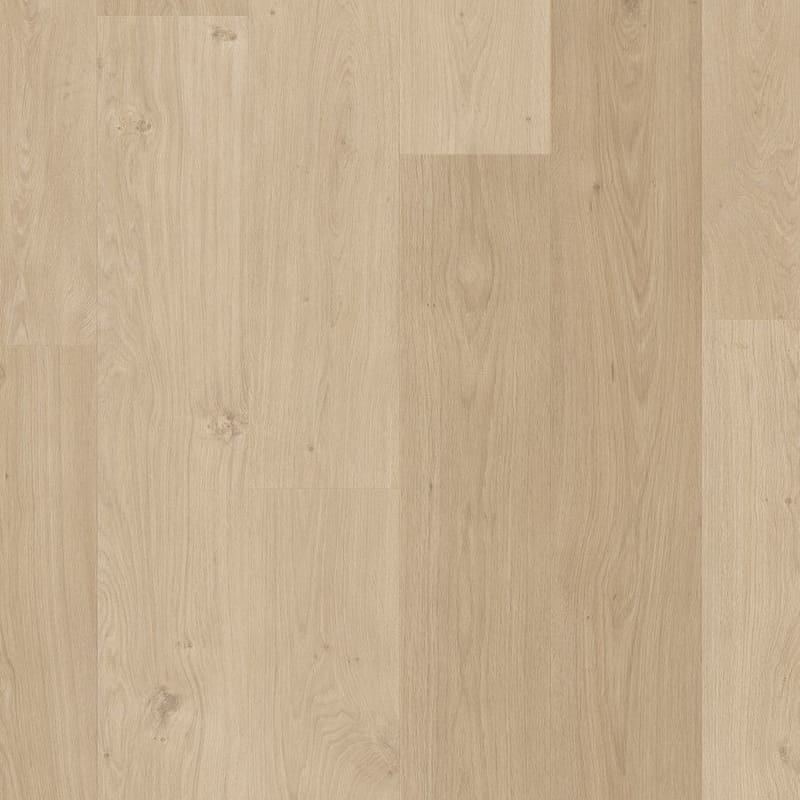 Full plank view of Quick-Step Alpha Blos Coast Oak Sand showing the complete wood pattern and plank layout