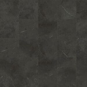 Moduleo Roots Triana Stone Effect 46990 - Full installation view showing the elegant dark stone appearance with white marble-like veining