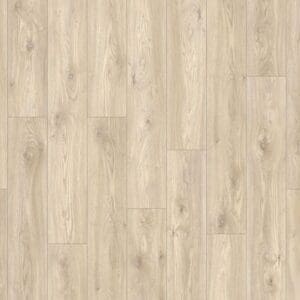 Moduleo Roots Sierra Oak 58226 luxury vinyl flooring displaying warm beige oak-effect planks with realistic wood grain texture