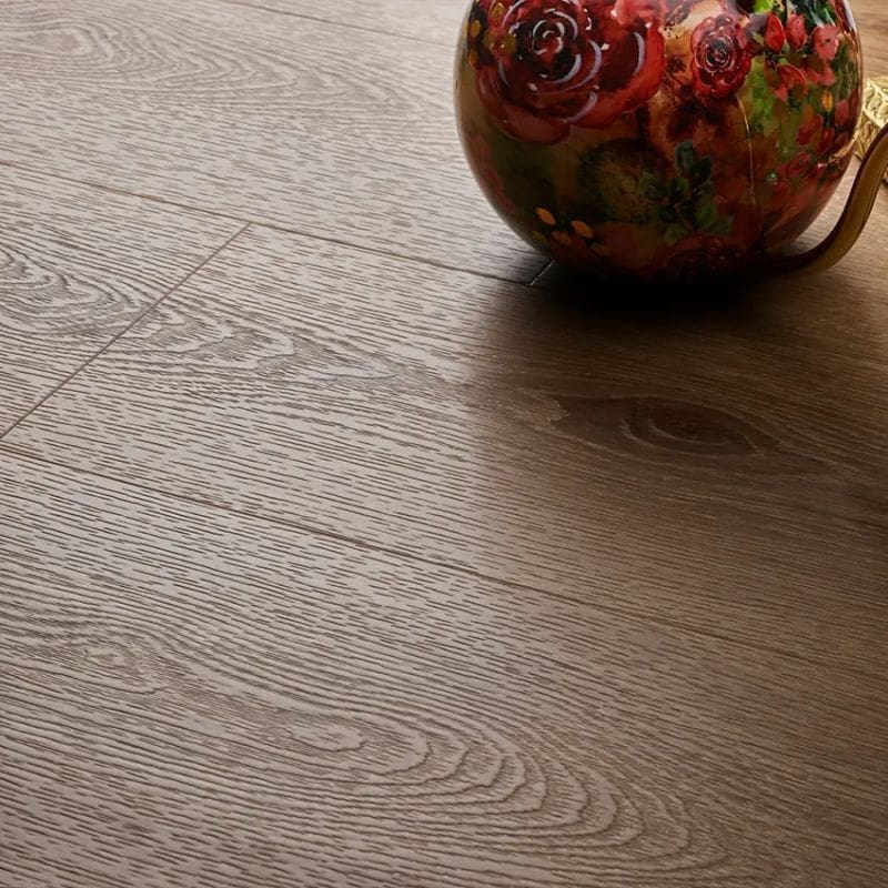 Textures cottage oak plank flooring with decorative floral vase