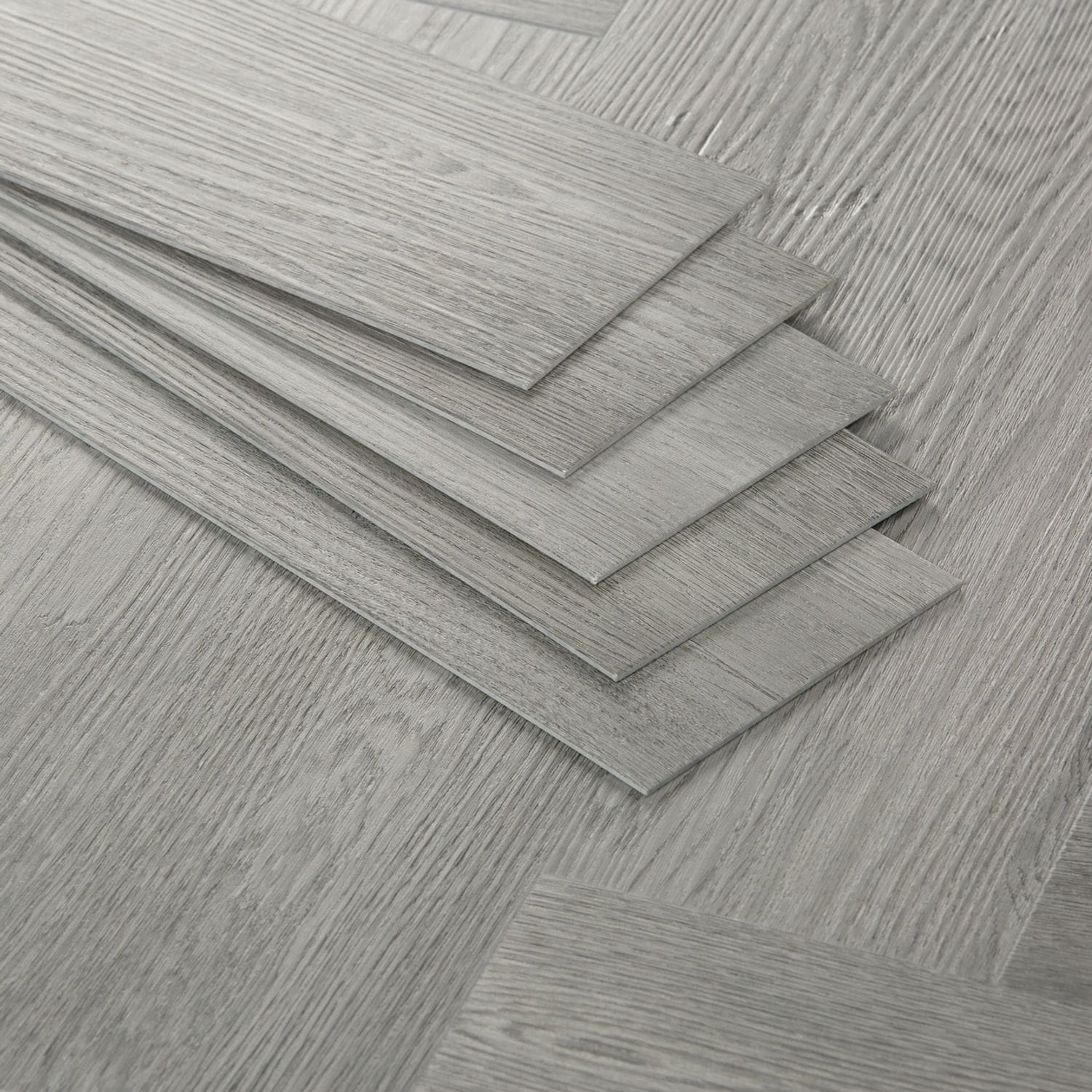 Bodo Herringbone SPC Slate Grey flooring - close-up showing texture and color