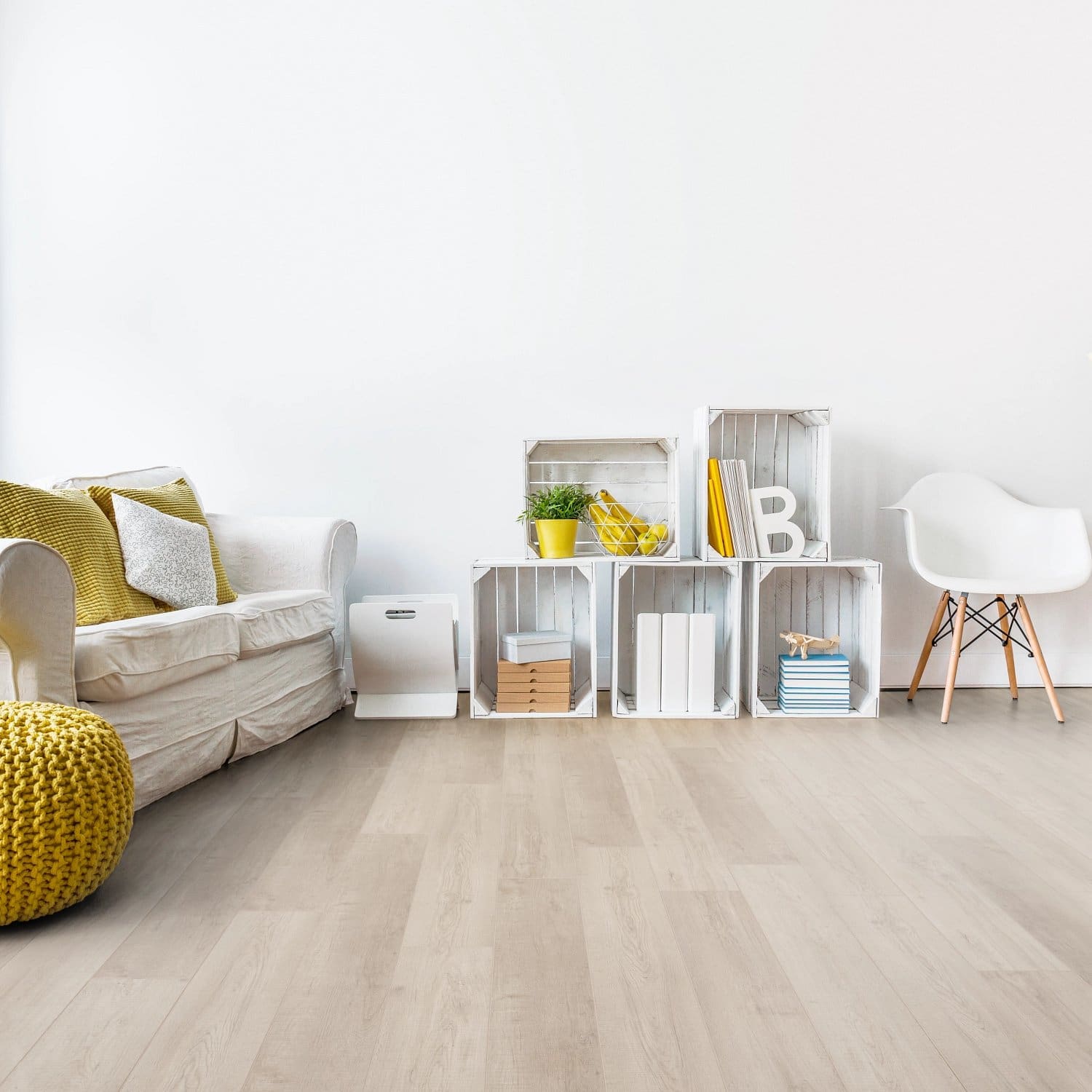 COREtec Essentials 1200+ Series Enchanted Oak 51 flooring - room shot showing texture and color