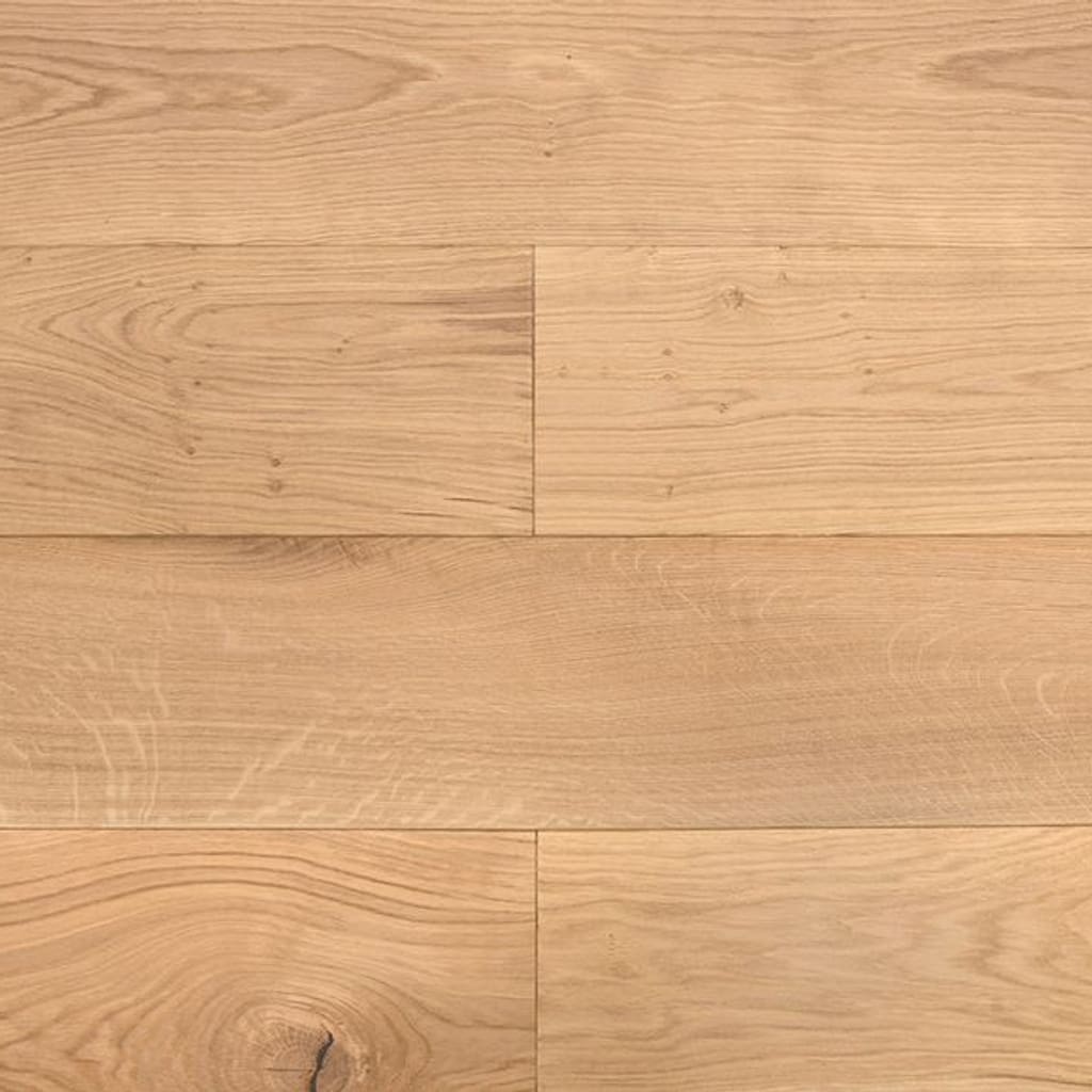 Close up of Tarvin Oak engineered wood flooring planks showing natural grain and knots
