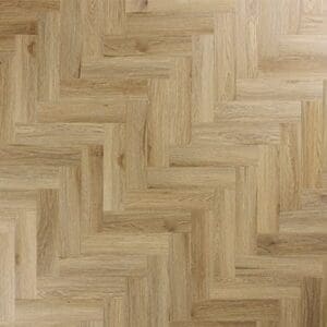 Abingdon Tapestry Weathered Cedar luxury vinyl flooring in a herringbone pattern