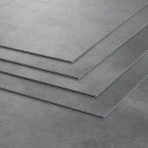 A stack of Atlantic Slate luxury vinyl tiles showing the thickness and edge detail.