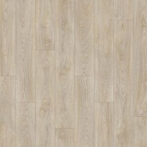 Moduleo Roots Laurel Oak 51222 luxury vinyl flooring displaying light beige oak planks with subtle wood grain texture