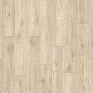 Moduleo Roots Sierra Oak 58226 luxury vinyl flooring showing light beige wood-effect planks with natural grain patterns and knots