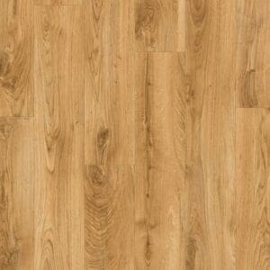 Quick-Step Alpha Blos Classic Oak Natural luxury vinyl flooring sample showing detailed wood grain pattern