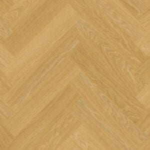Quick-Step Alpha Ciro Pure Oak Honey vinyl flooring in herringbone pattern showing full floor view