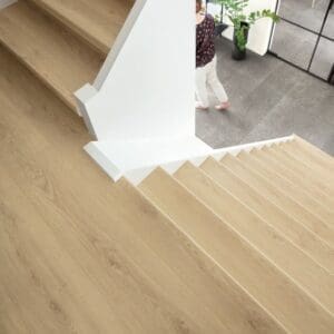 Close-up of Dusky Bluestone laminate flooring showing texture and joint detail