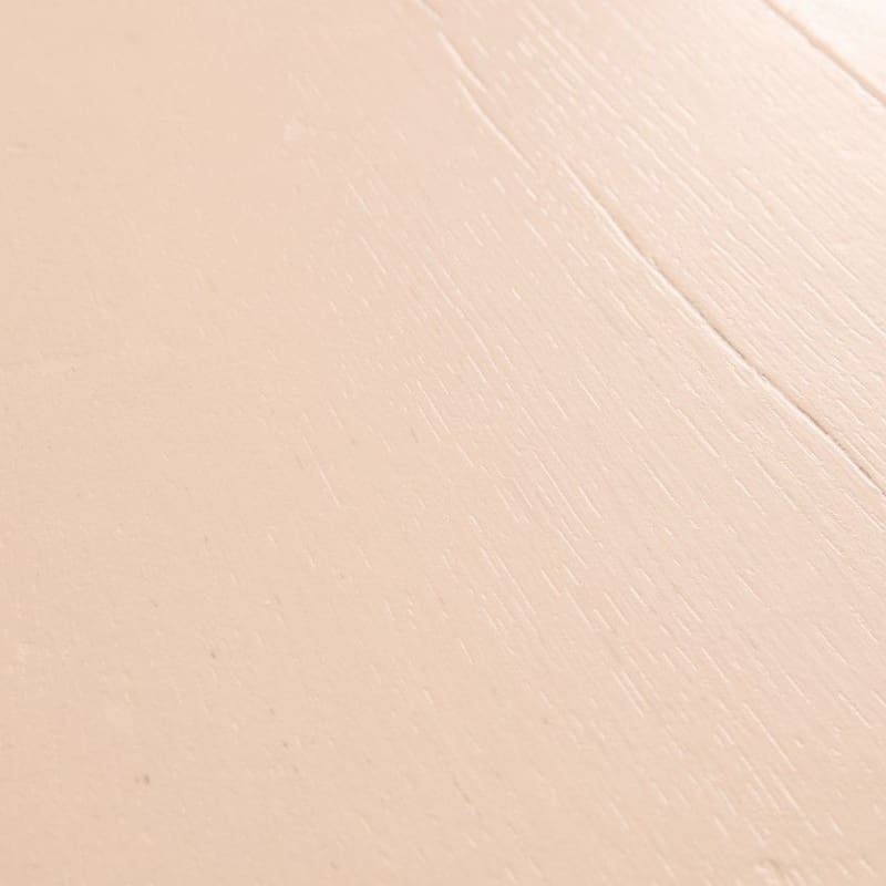Close-up of Painted Oak Rose laminate showing detailed wood grain texture and soft pink finish
