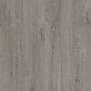 Quick-Step Alpha Bloom Cotton Oak Cozy Grey vinyl flooring sample showing warm grey oak grain pattern