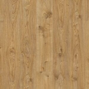 Close-up of Quick-Step Alpha Blos Cottage Oak Natural flooring showing natural wood grain pattern and warm honey tones