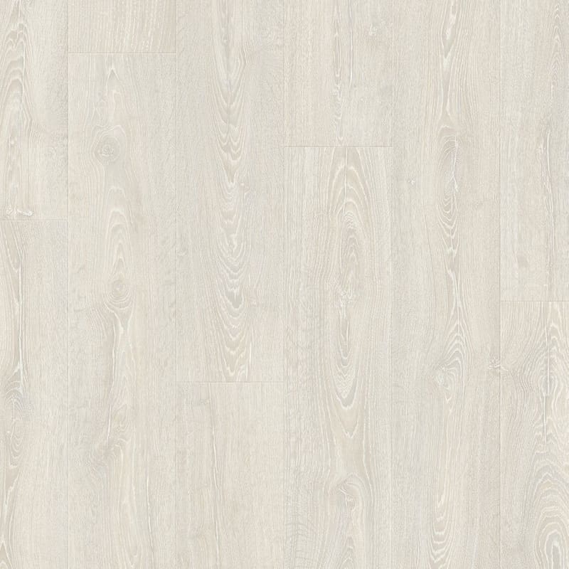 Full view of Quick-Step Impressive Ultra Patina Classic Oak Light laminate flooring showing plank layout and light oak pattern