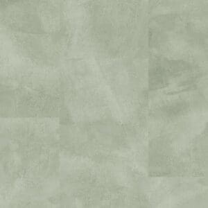Detail of Soft Sage vinyl flooring with water droplets showing waterproof capability