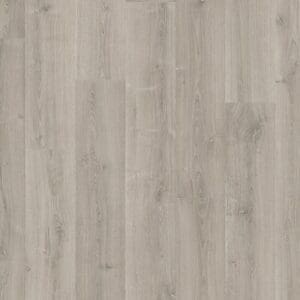 Close-up of Quick-Step Capture Brushed Oak Grey laminate flooring showing detailed wood grain texture