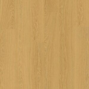 Quick-Step Alpha Bloom Pure Oak Honey vinyl flooring in warm honey tones with natural oak grain pattern