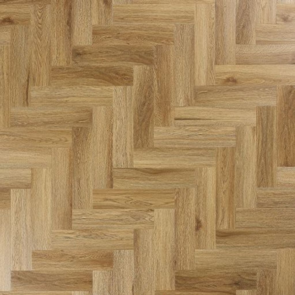 Abingdon Tapestry Brushed Oak luxury vinyl flooring in a herringbone parquet pattern