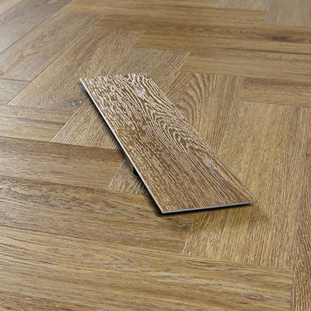 A single plank of Abingdon Tapestry Chestnut showing the wood grain detail against the installed floor