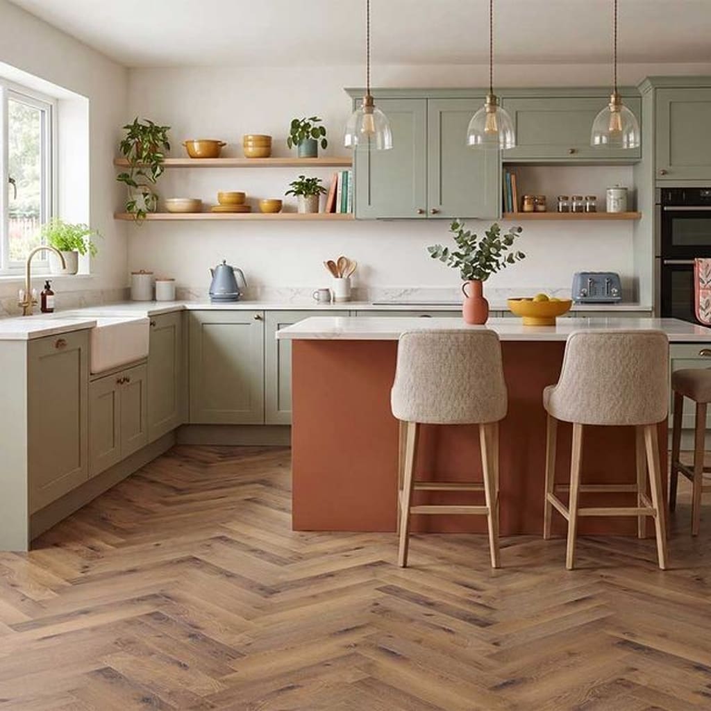 Ambleside Smoked Oak Herringbone